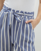 Picture of Women's Flowing Wide-Leg Trousers "Cira" in Blue Light Stripe