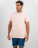 Ανδρική μπλούζα κοντομάνικη κοραλί χρώμα με σχέδιο ύφανσης