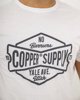 Ανδρικό Κοντομάνικο T-Shirt με Τύπωμα "Copper supply" Λευκό
