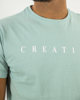 Ανδρική κοντομάνικη μπλούζα με τύπωμα "Original creation" άκουα