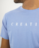 Ανδρική κοντομάνικη μπλούζα με τύπωμα "Original creation" μπλε