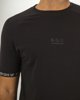 Ανδρική μπλούζα ελαστική με σχέδιο στο μανίκι "N.G.K." μαύρο