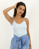 Picture of Strappy crop top "Adele" in Blue Light