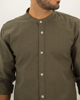 Picture of Men's Textured Linen Shirt "Dimitris" Khaki
