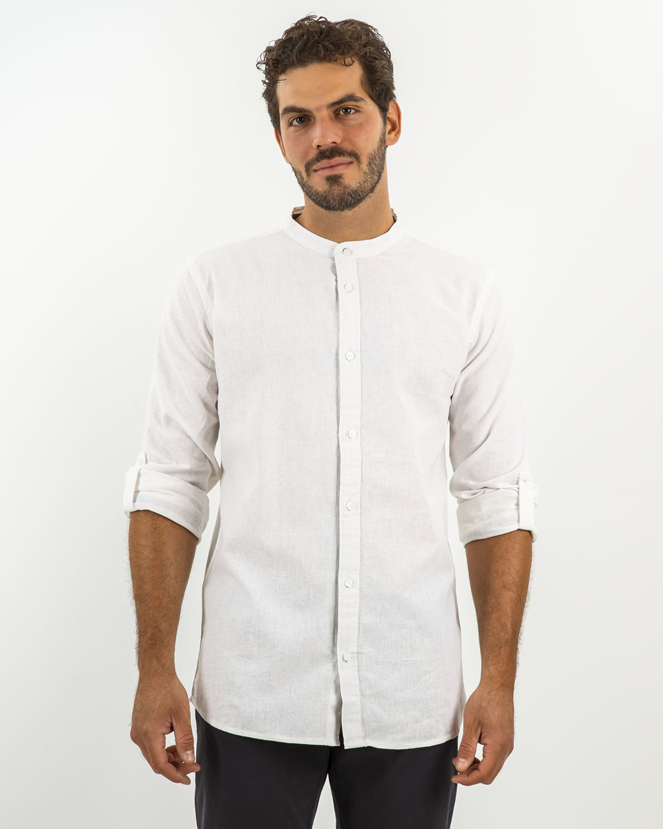 Picture of Men's Textured Linen Shirt "Dimitris" White