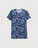 Ανδρική Μπλούζα Κοντομάνικη με Σχέδιο "Alessandro" Μπλε