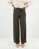 Picture of Women's Flowing Wide-Leg Trousers "Rania" in khaki