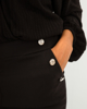 Γυναικείο Ίσιο Παντελόνι με Μεταλλιζέ Κουμπιά "Izi" Μαύρο