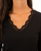 Picture of V-Neck Ribbed T-Shirt "Lill" Black