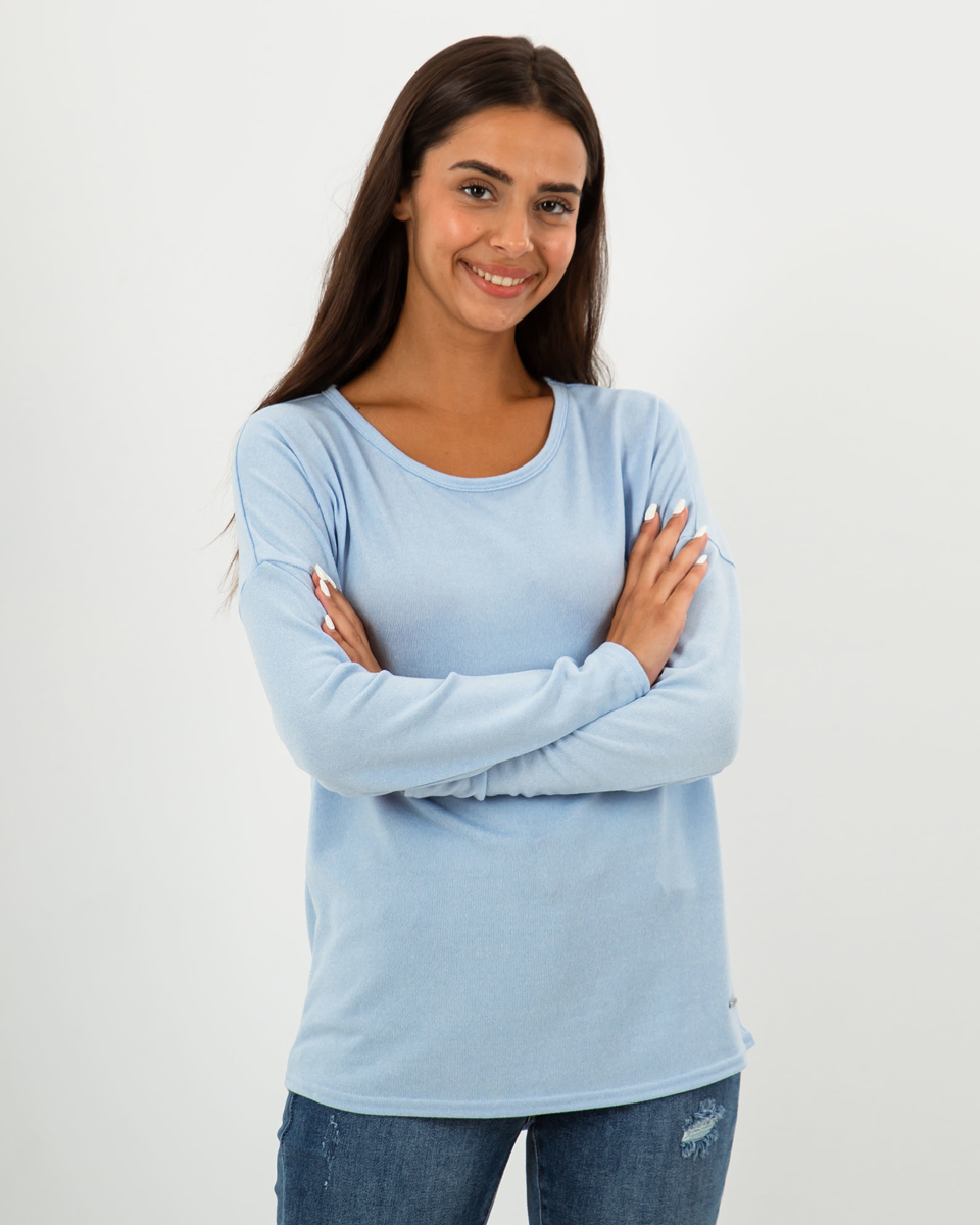 Γυναικεία Πλεκτή Μπλούζα Ελαφριά "Elisa" Μπλε Ανοιχτό