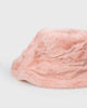 Γυναικείο Καπέλο Bucket Κοτλέ με Γουνάκι F-MZ-5396 Ροζ