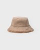 Γυναικείο Καπέλο Bucket Κοτλέ με Γουνάκι Καφέ