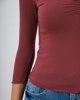 Picture of V-Neck Ribbed T-Shirt "Linea" Bordeaux