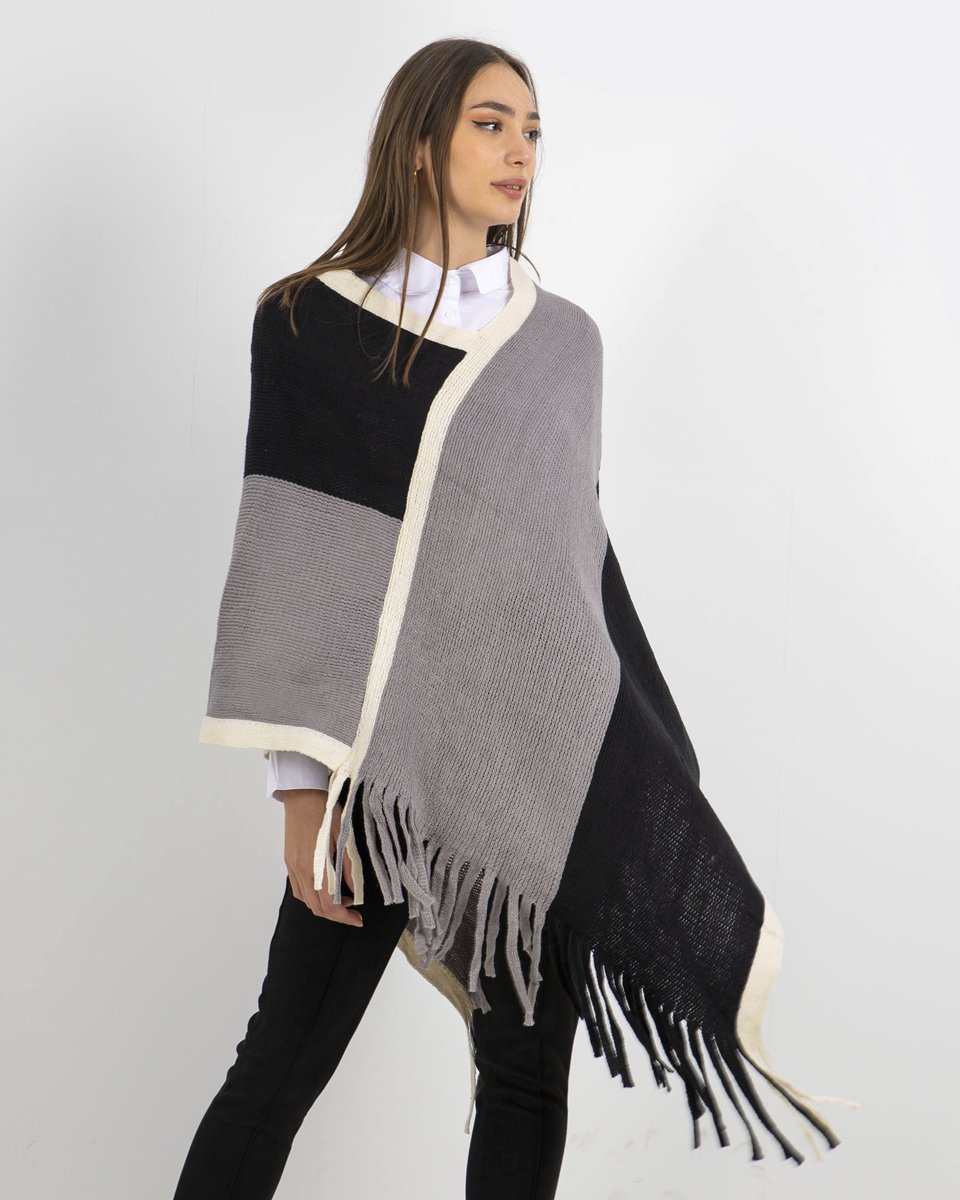 Picture of Knitted poncho "Viola" Black