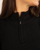 γυναικεία πλεκτή μπλούζα εφαρμοστή με φερμουάρ
