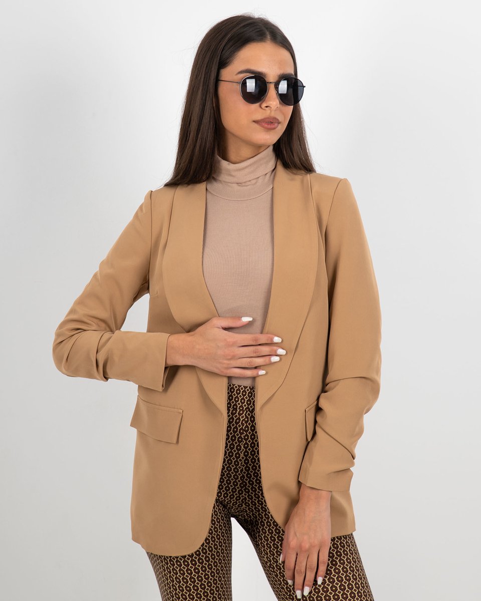 Picture of STRAIGHT FIT OPENED BLAZER CAMEL