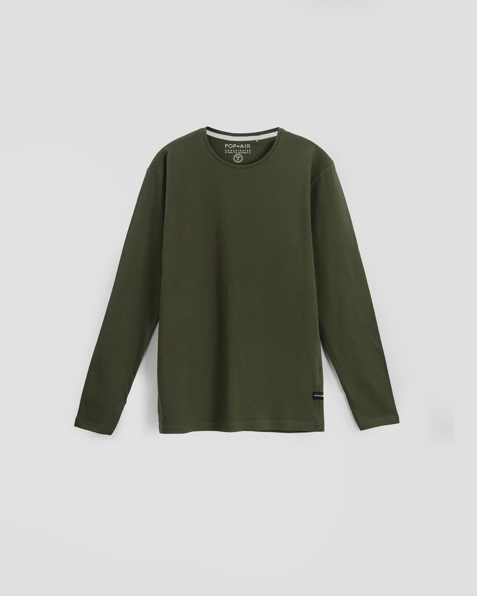 Picture of Men's Basic Long Sleeve T-Shirt "Solid" in Khaki