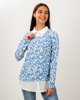 Picture of COLLARED BLOUSE "Mi44linda" BLUE FLOWER