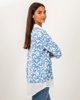 Picture of COLLARED BLOUSE "Mi44linda" BLUE FLOWER