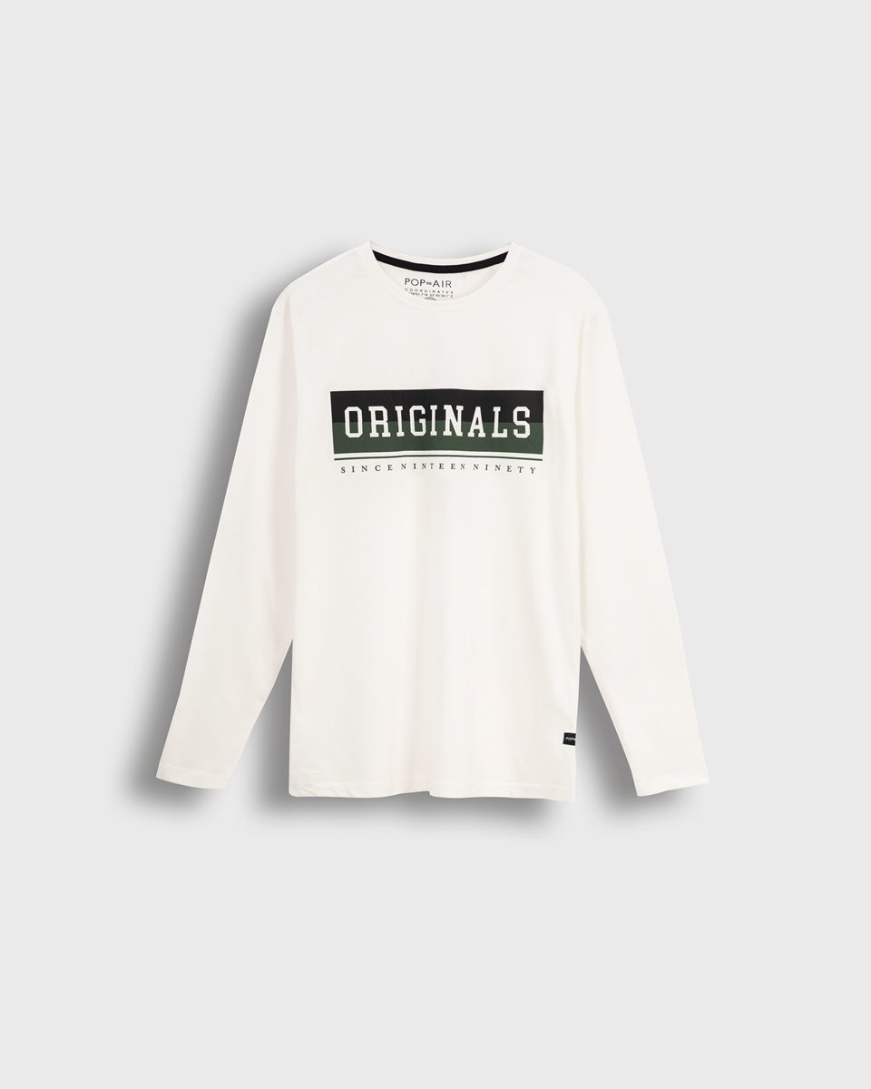 Ανδρική Μπλούζα με Τύπωμα "Originals" Λευκό