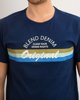 Ανδρικό Κοντομάνικο T-Shirt με Τύπωμα Μπλε Σκούρο