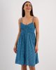 Αμάνικο φόρεμα φλοράλ "Na44omi" μπλε