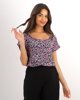 Picture of Women's printed short sleeve blouse "Vanessa" in PRINT 2