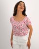 Picture of Women's printed short sleeve blouse "Vanessa" in PRINT 3