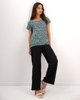Picture of Women's printed short sleeve blouse "Vanessa" in PRINT 4