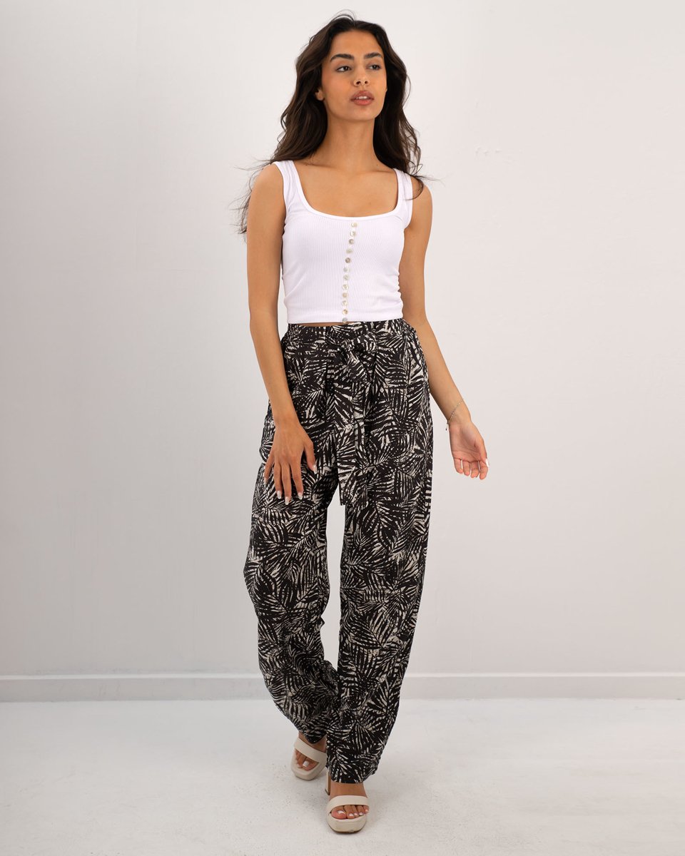 Picture of Women's Flowing Wide-Leg Trousers "Amalia" Print 2