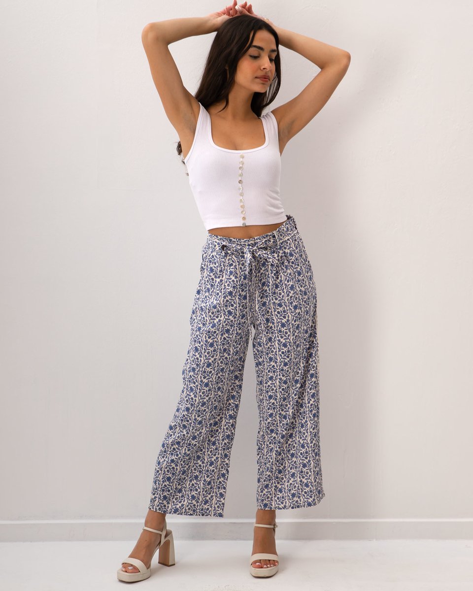 Picture of Women's Flowing Wide-Leg Trousers "Anastasia" 