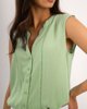 Γυναικεία Αμάνικη Μπλούζα-Πουκάμισο με Κεντήματα "Ro44se" Ανοιχτό Πράσινο