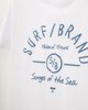 Ανδρικό Κοντομάνικο T-Shirt με Τύπωμα "Surf brand" Λευκό