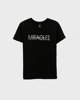 Picture of Γυναικεία Κοντομάνικη Μπλούζα με Τύπωμα "Miracles" Μαύρο
