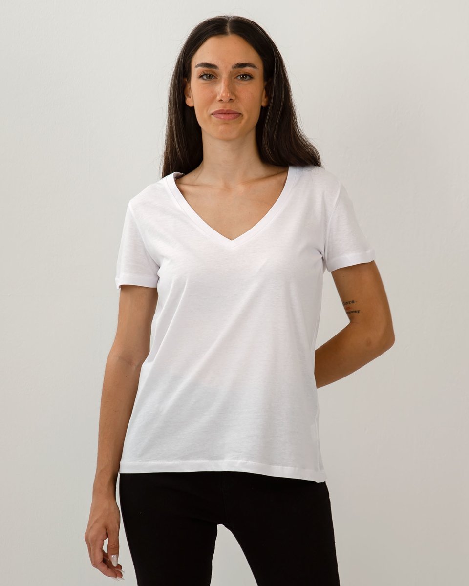 Γυναικείο Κοντομάνικο T-Shirt "Popi" Λευκό