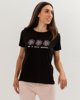 Picture of Γυναικεία Κοντομάνικη Μπλούζα με Τύπωμα "Be a nice human" Μαύρο