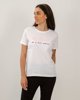 Picture of Γυναικεία Κοντομάνικη Μπλούζα με Τύπωμα "Be a nice human" Λευκό