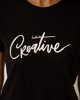 Γυναικεία Κοντομάνικη Μπλούζα με Τύπωμα "I am creative" Μαύρο