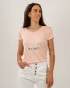 Γυναικεία Κοντομάνικη Μπλούζα με Τύπωμα "Begin today" Ροζ