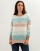 Picture of Women's Striped 3/4 Sleeve Blouse "Mi44a"