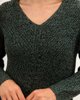 Γυναικείο Πουλόβερ με Σχέδιο Πλέξης "Pipa" Σκούρο Πράσινο