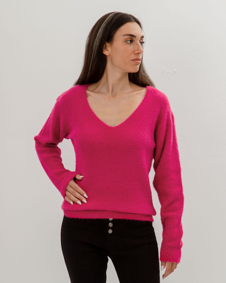 Picture of Women's Long Sleeve Sweater "Fe44lia" pink berry