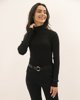 Γυναικεία Μπλούζα Πλεκτή με Όρθιο Γιακά "Ig44a" Μαύρο