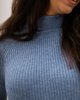 Γυναικεία Μπλούζα Πλεκτή με Όρθιο Γιακά "Ig44a" Σιέλ