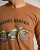 Ανδρική Μπλούζα Μακρυμάνικη με Τύπωμα "Rebel riders" Κάμελ