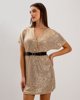 Picture of Mini Dress with Sequins "Sa44lina" Gold
