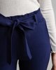 Γυναικείο Παντελόνι Ψηλόμεσο Τύπου Paperbag "Acilia" Μπλε